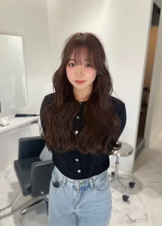 ロング カラー 福田 奈那のヘアスタイル