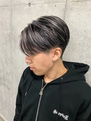 カラー メンズ パーマ特化/フェザー パーマシャドウ/真生のヘアスタイル