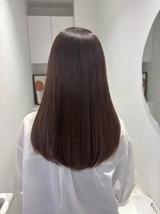 ロング リン🔔ボブ cut ベージュカラー🤎のヘアスタイル