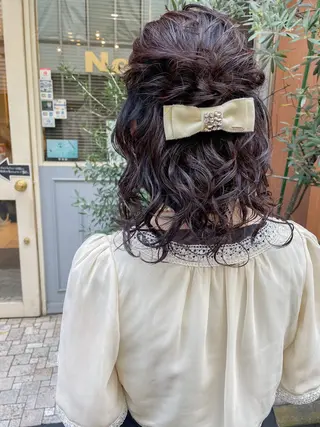 ヘアアレンジ ボブ ブリーチ/miinaのヘアスタイル