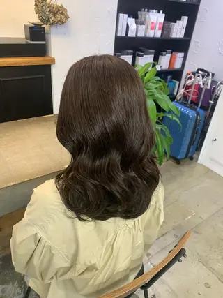 ロング カラー 🌷ラベンダーピンク 顔まわり🌷ねいろのヘアスタイル