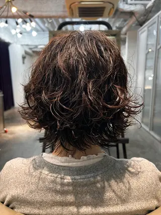 ショート 紙屋町ショート /ボブ　パーマ河内蓮のヘアスタイル
