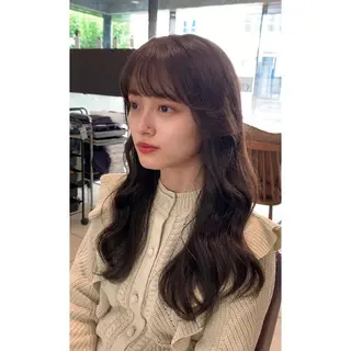 セミロング タンバルモリパーマ 礒井メンキのヘアスタイル