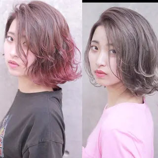 ミディアム カラー cachecache所属・及川 光のヘアスタイル