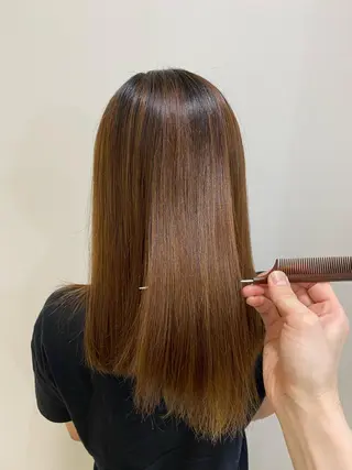 ロング コテ巻き風パーマ/ 髪質改善/河島恭平のヘアスタイル