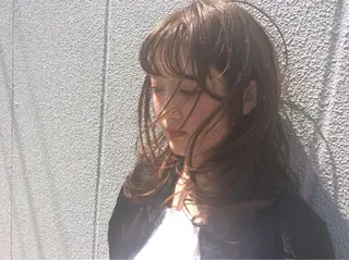 セミロング カラー パーマ ヘアアレンジ 日比 貴大/ minim hairのヘアスタイル