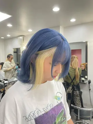 ミディアム asumi/栄/ハイ トーン/ブリーチ/のヘアスタイル