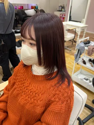 ミディアム カラー 一樹ハイトーン/ブリ ーチ/透明感カラーのヘアスタイル