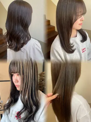 カラー ツヤ感カラー✨/ 顔周りカット西川絢音のヘアスタイル