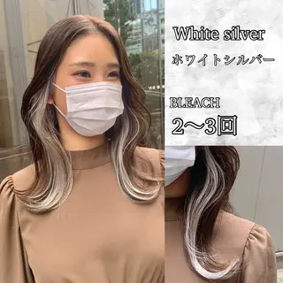 セミロング カラー パーマ ヘアアレンジ メンズ キッズ ネイル マツエク・マツパ アイブロウ 《褒められる》 透明感カラー/小嶋のヘアスタイル
