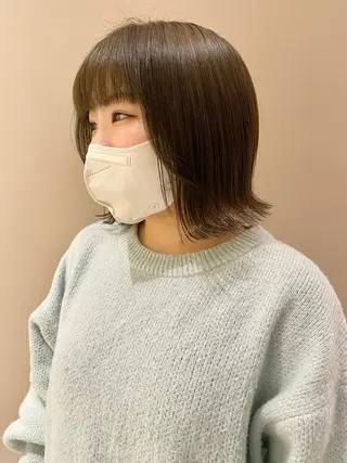 ミディアム カラー ベージュ/アレンジ /横浜/杉本千夏のヘアスタイル