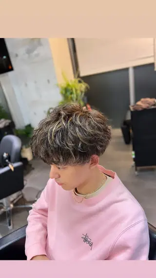 ショート カラー パーマ メンズ LIBER所属・❇️メンズ特化❇️ 渋谷/花澤のヘアスタイル