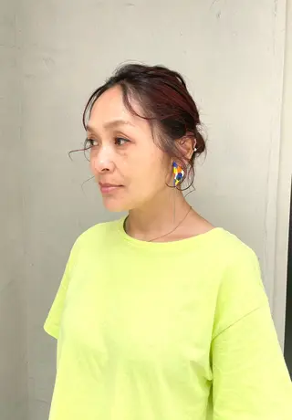 ミディアム カラー すみとも るなのヘアスタイル