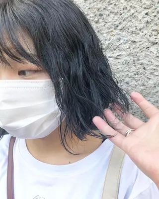 ミディアム カラー パーマ ヘアアレンジ ainico+所属・メンズ特化✂️栗原 侑也のヘアスタイル