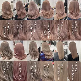 ロング メンズ 艶感ミルクティー🤍 色落ち綺麗🤍ともやのヘアスタイル