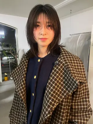 セミロング メンズハイトーン/栄 /イトウタケルのヘアスタイル