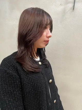 セミロング カラー 佐藤 永夏のヘアスタイル