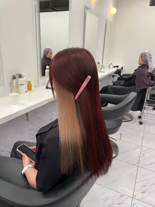 ロング カラー ヘアアレンジ 💗横浜美容室 💗HARUNAのヘアスタイル