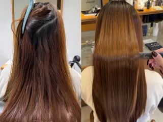 ロング 名駅/酸性ストレート /ワンカラー/アヤハのヘアスタイル