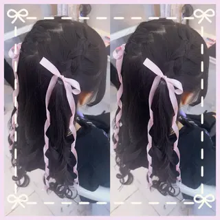 ロング ヘアアレンジ エクステ♡ヘアメ 内村麻衣のヘアスタイル