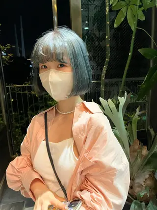 ショート ボブ/ベージュ/ パーマ🪿近森ゆいのヘアスタイル