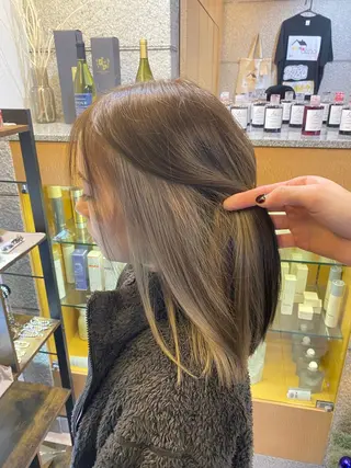 ミディアム カラー 西田辺/ タカスナオヤのヘアスタイル