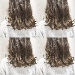 ロング カラー ショート/ボブ/ 白髪ぼかし/しんやのヘアスタイル