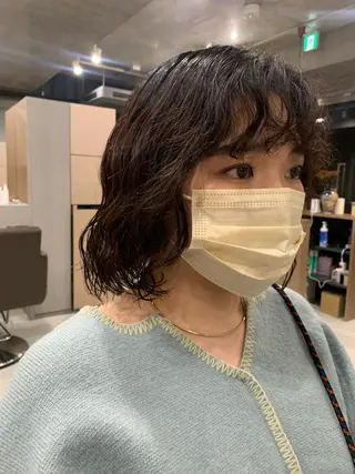 パーマ ボブパーマコテ巻き風 パーマNo1深江秀平のヘアスタイル