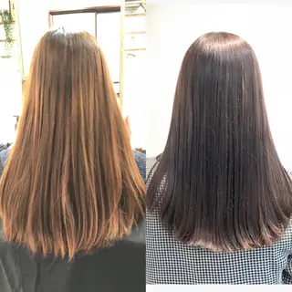 ミディアム カラー 美容師っぽくないけど 上手いんだなぁ🐭のヘアスタイル