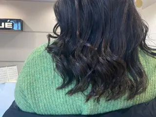 セミロング カラー クロスパーマ/うる艶 カラー/Kurumiのヘアスタイル