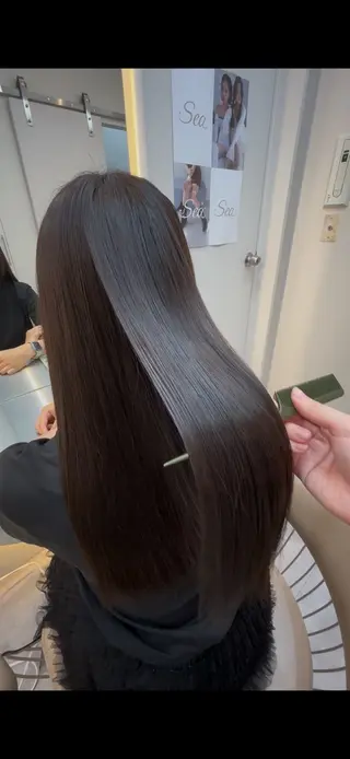 ロング カラー ゆうか♡⟡.· 韓国ヘアのヘアスタイル