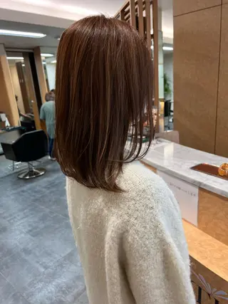 ミディアム カラー STEP所属・STEP HIDEのヘアスタイル