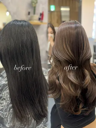 ロング カラー 宮本 優のヘアスタイル