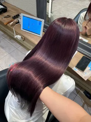 ロング カラー EIGHTyokosuka所属・ハイトーン 🦋🎶LENのヘアスタイル