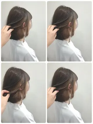 ミディアム カラー ヘアアレンジ 美容室 ソンリエのヘアスタイル