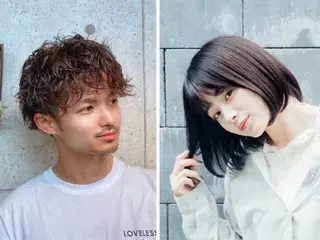 セミロング パーマ 💎ルフレ歌舞伎町 💎プルエクステのヘアスタイル