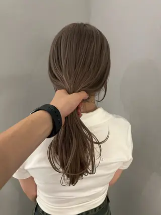 ロング カラー ケアパーマ/ケアブリ ーチdaisukeのヘアスタイル