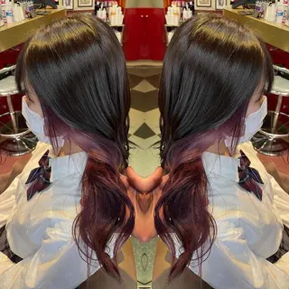 セミロング カラー 👑派手髪/カット 👑ANRYのヘアスタイル