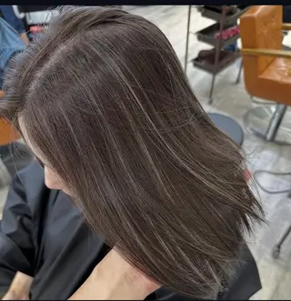 セミロング カラー ✨髪質改善縮毛矯正✨ 二上裕太のヘアスタイル