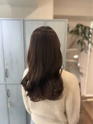 セミロング yuzua/オリーブ /透明感/レイヤーのヘアスタイル