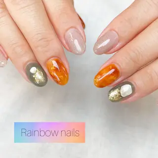 ネイル Rainbow nailsくろちゃんのネイルデザイン