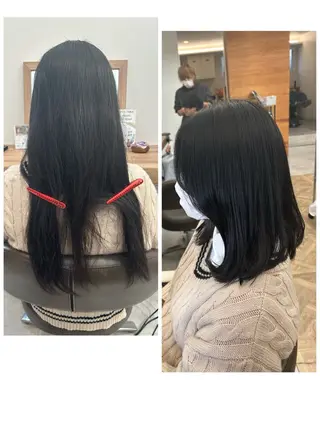 ミディアム no4ナチュラル戸祭所属・山越 美裕樹のヘアスタイル