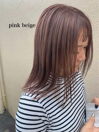 ミディアム カラー Zina 藤崎店所属・zina藤崎📛 井上美乃里のヘアスタイル