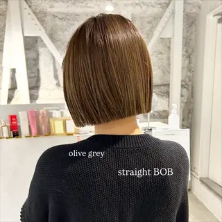 ショート カラー 切りっぱなしBOB 職人💜Anzuのヘアスタイル