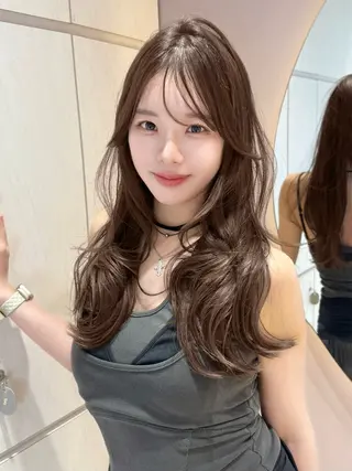 ロング カラー 大宮レイヤーカット ハッシュ 柏崎颯刀のヘアスタイル