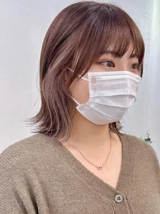 ミディアム カラー ブリーチダブルカラー 【koide】のヘアスタイル