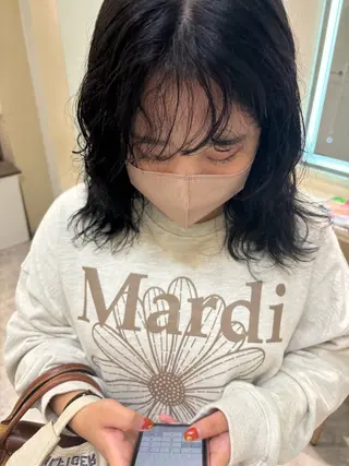 ミディアム カラー パーマ ヘアアレンジ Opus🐕kato Mizuki🐕のヘアスタイル