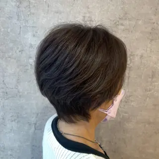 ショート カラー 🩵白髪活かし/🩵 白髪染め／tairaのヘアスタイル