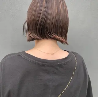 ショート SALON WORK STATION所属・ボブ♡柔らかいカラー 實松栞理のヘアスタイル