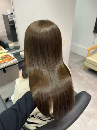 セミロング カラー 庄内＊三国baron ANJUのヘアスタイル